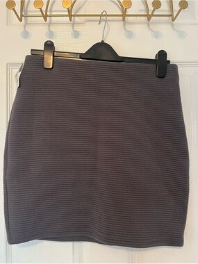 Wilfred Free Ribbed Mini Skirt Grey Size L NWT